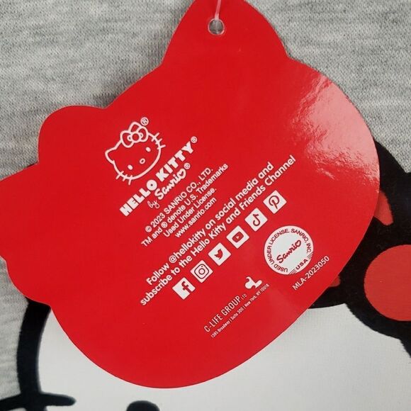 Hello Kitty Women's Large Gray Sweatshirt - Picture 4 of 6